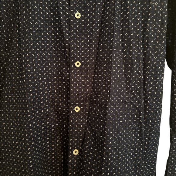 Bugatchi Long Sleeve Button Down-Navy Blue-16.5/Large-Worn Once - EUC - Cotton - Picture 3 of 5